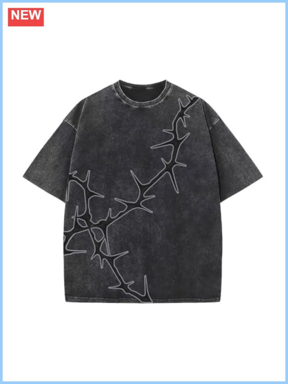 Y2K Graphic Tee Oversized Acid Washed Unisex Cotton T-Shirt